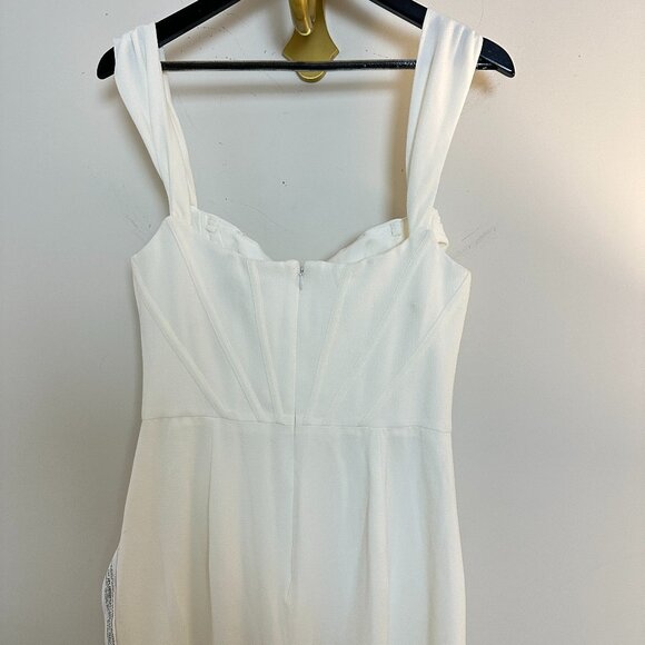 DRESS THE POPULATION Melania Off the Shoulder Gown in White Size Medium - Picture 7 of 10